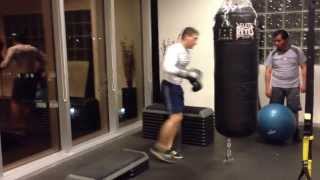 Treino de boxe com preparo físico Velocidade  força  resistência [upl. by Manvel860]