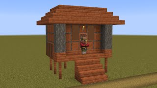 How to build a Minecraft Village Cartographer 114 savanna [upl. by Anahsal]