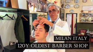 ASMR 120년된 이탈리아 정통 바버샵 체험 해보기  Cutting hair at 120 years old authentic Italian barber shop [upl. by Papke]