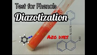 Test for Phenols  Azo dyes Diazotization [upl. by Gnas]