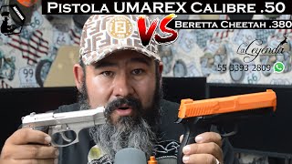 PIstola Traumática de CO2 vs Pistoila de Fuego  UMAREX Calibre 50 T4E Vs Beretta Cheetah 380 [upl. by Amaty]