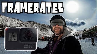 GoPro Hero 7 Frame Rates Compared Snowboarding [upl. by Irving904]