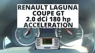 Renault Laguna Coupe GT 20 dCi 180 hp  acceleration 0100 kmh [upl. by Trahern]