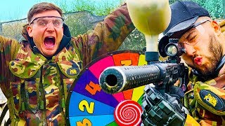 INSANE PAINTBALL ROULETTE CHALLENGE [upl. by Reinnej]