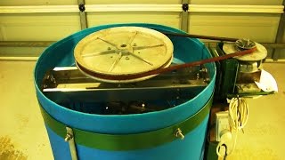 Homemade honey extractor A beekeepers review  heavy duty four frame beekeeping honey spinner [upl. by Beera]