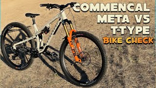 4k Commencal Meta V5 TType Chalk  Bike Check [upl. by Yecaj882]