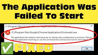 Fix The application has failed to start because its sidebyside configuration is incorrect [upl. by Stephine]