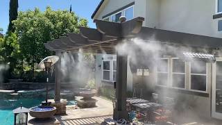 Misting and fogging system installed in beautiful backyard [upl. by Laohcin]