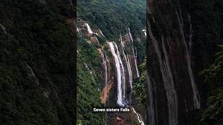 Seven Sisters Falls Sohra discovermeghalaya travel waterfall nature meghalayatheabodeofclouds [upl. by Thorne]