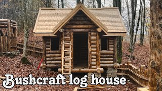 Unlock the Secrets of Building a Warm and Inviting Bushcraft Log House [upl. by Dlarej]