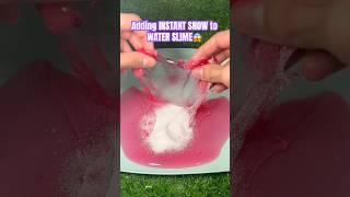 Adding INSTANT SNOW to WATER SLIME😱 slime satisfying [upl. by Aihsenot968]