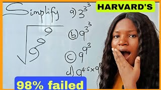 Can you pass this Harvard Entrance Exam98failedExponential simplification [upl. by Sung719]