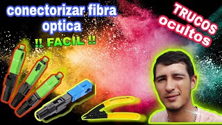 como hacer un conector para fibra optica ftth [upl. by Lia]