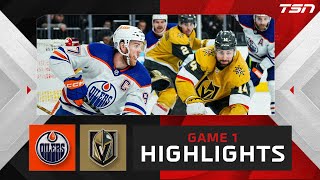 HIGHLIGHTS Game 1 Edmonton Oilers vs Vegas Golden Knights [upl. by Zurn325]