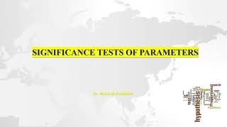 Significance tests of parameters [upl. by Adikram316]