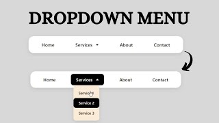 How to create Dropdown Menu in HTML amp CSS [upl. by Gardner]