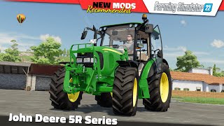 FS22  John Deere 5R Series  Farming Simulator 22 New Mods Review 2K60 [upl. by Midge]