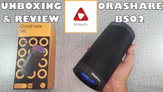 Mitsushi Orashare BS02 TWS Portable Wireless Bluetooth Speaker Partycast With RGB Light [upl. by Angy]