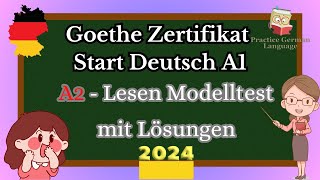 A2 Goethe Zertikat Lesen Modelltest mit Antworten  Start Deutsch 1  Learn German Online [upl. by Isdnil]