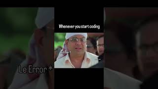 Error While Coding 🤣 error codinglover coding funnyshorts codingshorts viral trending [upl. by Orelia27]