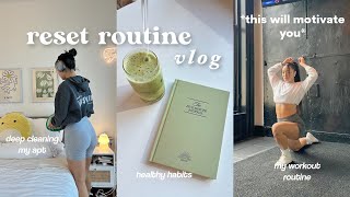 productive LIFE RESET how to get back into a routine reorganizing my life deep cleaning my apt [upl. by Burnie]