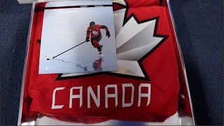 Unboxing 2018 Team Canada Olympic Hockey Jersey [upl. by Essiralc108]