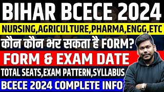 BIHAR BCECE 2024  FORM amp EXAM DATE ELIGIBILITY EXAM PATTERNSYLLABUS  BCECE 2024 [upl. by Briggs]