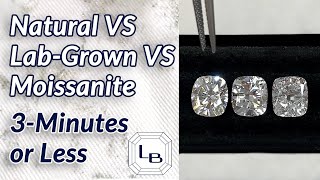 Natural VS Lab Grown Diamond VS Moissanite Everything You Need to Know [upl. by Rozele]