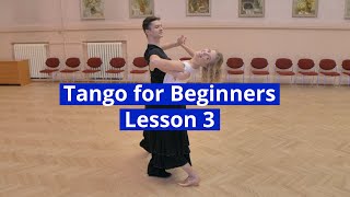 Tango for Beginners Lesson 3  Natural Promenade Turn to Rock Turn [upl. by Allisan]