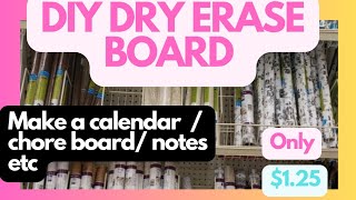 DIY DRY ERASE BOARD CALENDAR FOR ONLY 125 for all ages even for kids listen to my ideas 💡 😀 [upl. by Silecara]