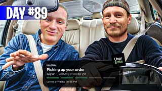 Delivering Uber Eats With My DAD 365 Day Survival Challenge [upl. by Ailegna]