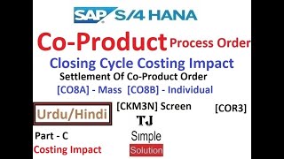 SAPCOCPO11  Material Price Analysis After Settlement Of COProduct CO8B CKM3N  UrduHindi [upl. by Ikceb244]