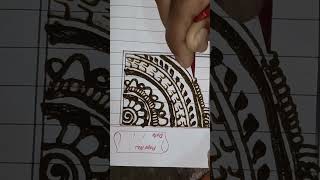 Simple square design ll hennatrendingshorts flowerdesignkaisebanye youtubeshort video mehndi 🌻 [upl. by Auop]