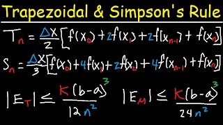 Numerical Integration  Trapezoidal Rule amp Simpsons Rule [upl. by Mckenna795]