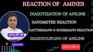 SANDMEYER REACTION  SCHIEMANN REACTION  GATTERMANN REACTION  AMINES CLASS 12 CHEMISTRY NCERT [upl. by Ahtnamas]