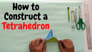 How to Construct a Tetrahedron  Net of Tetrahedron  Muhammad Madni Khan  NMIEL [upl. by Fuchs]