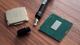 Delidding The 8600K  54GHz OVERCLOCK [upl. by Fronia]