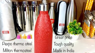 🛍Online Deals on Steel Bottle  Thermosteel amp Fridge Bottles  Pexpo Made in India bottle  Milton [upl. by Hanna]