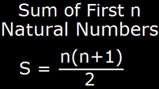 Sum of first n natural numbers  Derivation of a formula [upl. by Leoine]