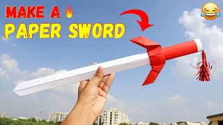 How to Make a Paper Sword  How to Make Sword Out of Paper  Ninja Sword  Mad Times [upl. by Acquah]