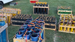 Hand lighting a Professional Fireworks Display Behind the scenes [upl. by Alemat398]