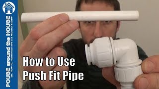 How to use push fit pipe Push fit plastic plumbing tutorial JG Speedfit [upl. by Aivin]