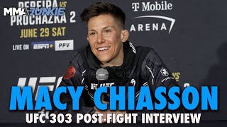 Macy Chiasson Credits Year Away From Fighting For Enabling Winning Performance  UFC 303 [upl. by Ynettirb]