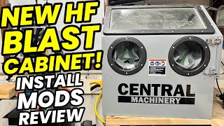 NEW Harbor Freight Bench Top Sand Blast Cabinet Review  Central Machinery [upl. by Snider]