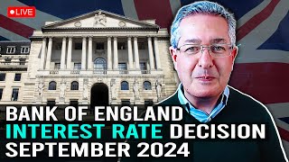 Bank of England Interest Rate Decision September 2024  My Take [upl. by Friedlander680]