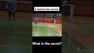 BADMINTON Tactical Low Serve badminton bulutangkis [upl. by Ricker474]