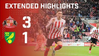 Extended Highlights  Sunderland AFC 3  1 Norwich City [upl. by Kort]