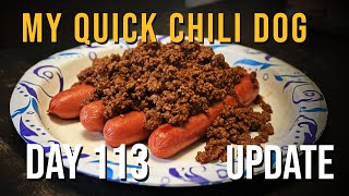 DAY 113 CARNIVORE UPDATE My Quick CHILI DOG RECIPE with VIDEO and Update CARNIVORE carnivorediet [upl. by Gladis708]