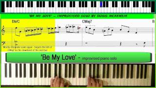 Be My Love  block chord tutorial for jazz piano [upl. by Gustavo]