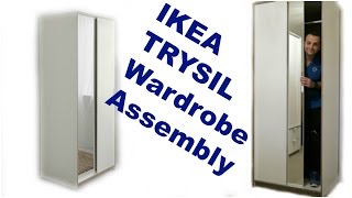 IKEA Wardrobe TRYSIL White mirror Assembly [upl. by Anai658]